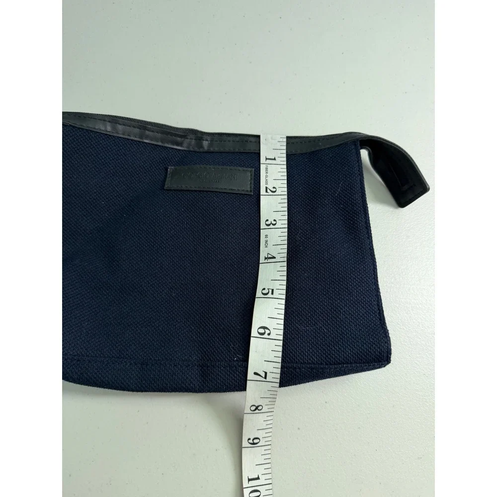 Giorgio Armani Fragrances Navy Blue Canvas Cosmetic Pouch Toiletry Bag‎ Travel